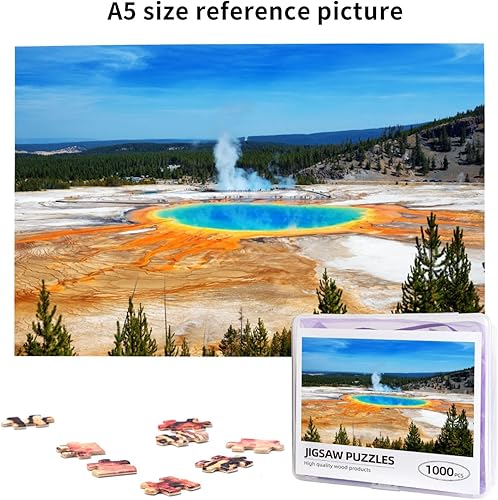 Miniatura 5 de Grand Prismatic Springs in Yellowstone National Park - Rompecabezas de 1000 piezas para adultos, rompecabezas de suelo, juegos educativos divertidos