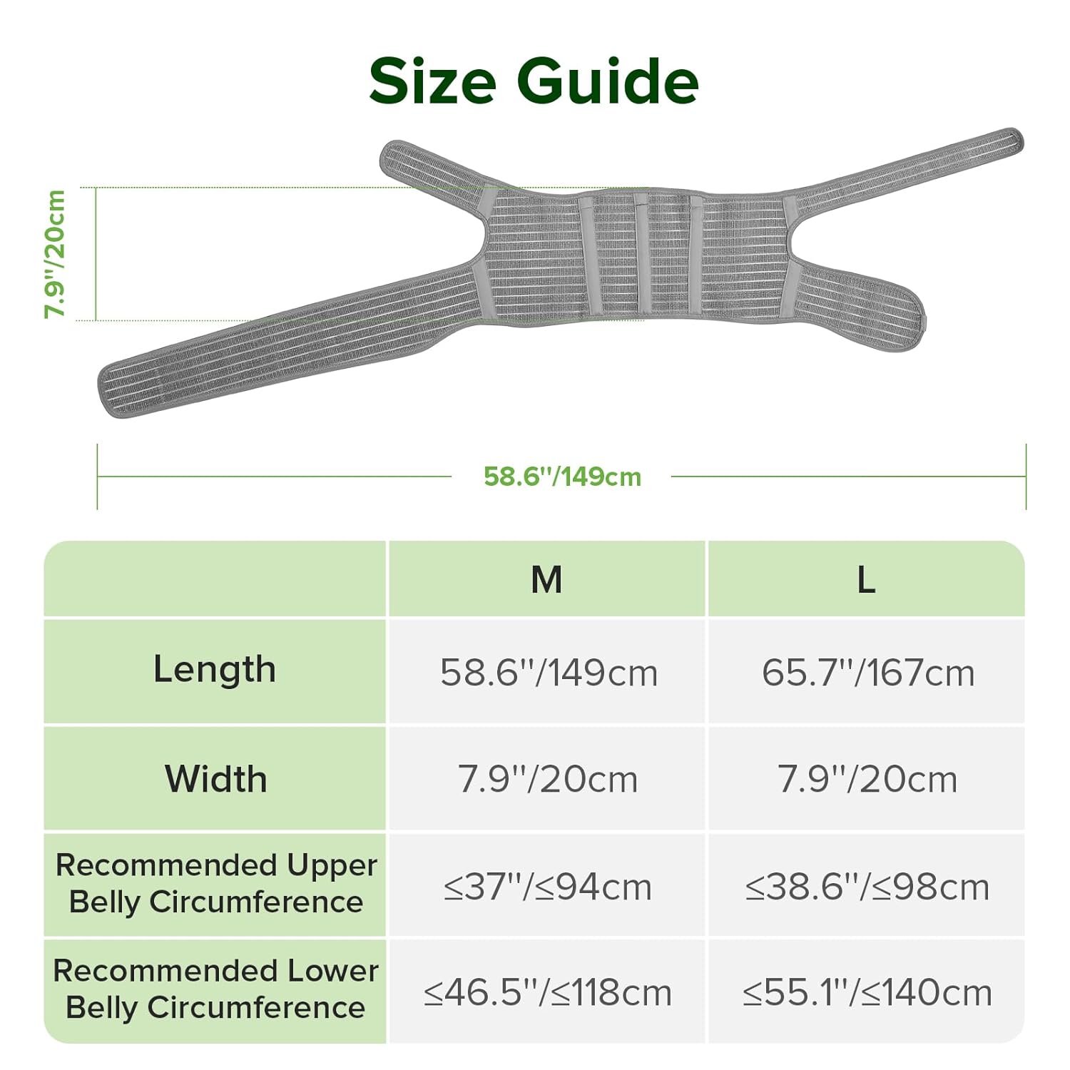 haakaa Pregnancy Belly Band, One-Piece Maternity Belt for Pregnant Women, Breathable Belly Support Band for Back & Pelvic Pain Relief, Easy to Wear for Everyday Comfort, L - Image 9