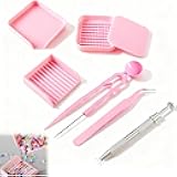 Agamino 2.6mm Fuse Bead Tools Kit, All-in-1 Fuse Beads Picking Tray Kits with Single-Tip Tweezer, Bead Scoop, Aligner Tray Kit, Stainless Steel Tweezers & Beads Grabber for Arts & Crafts Projects