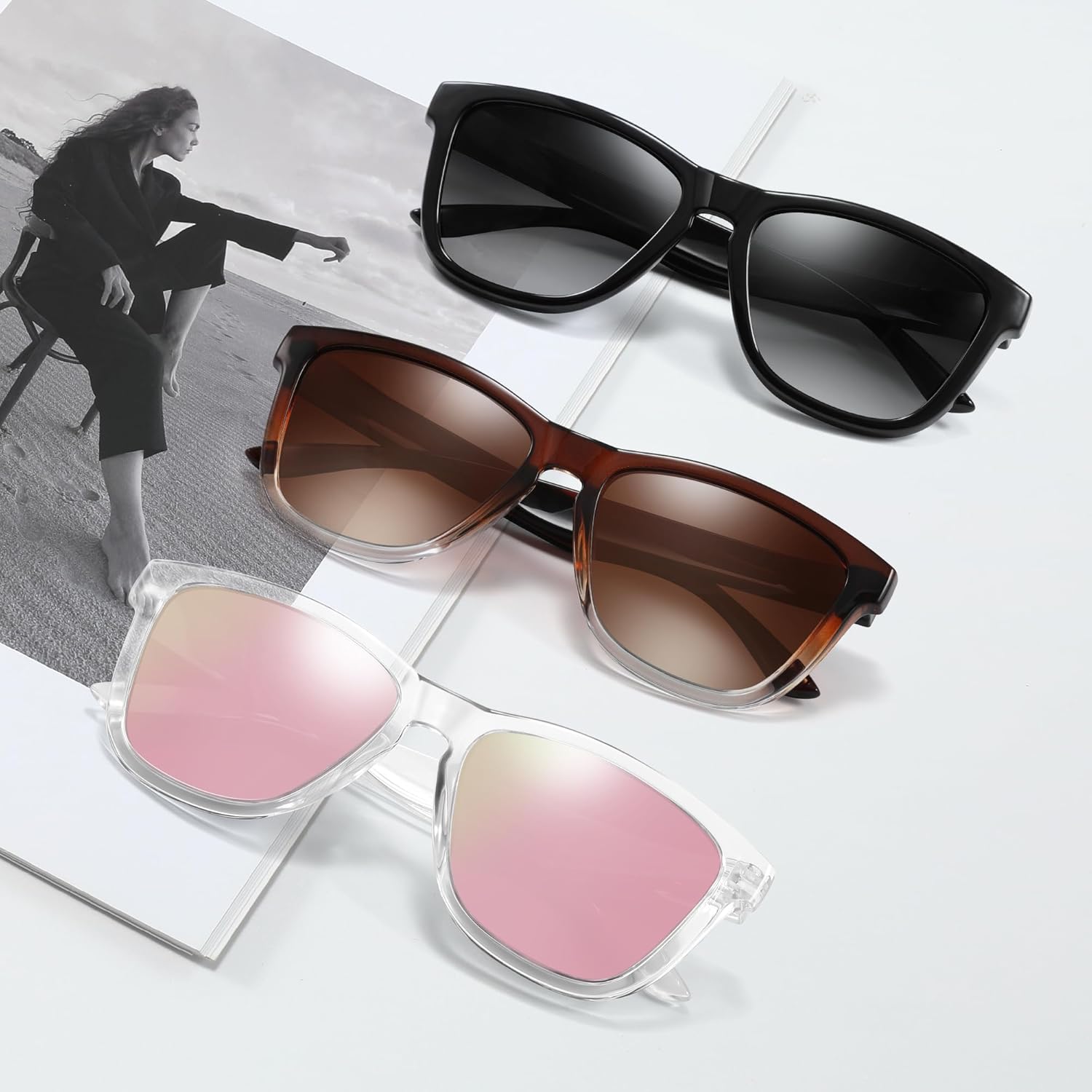 Polarized Sunglasses Womens Trendy Classic Retro Womens Sunglasses Men Driving Sun Glasses UV Protection - Image 5