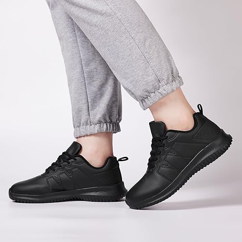 Miniatura 6 de ENLEN&BENNA Zapatos antideslizantes para mujer, para servicio de alimentos, cocinera, a prueba de aceite, antideslizantes, zapatos de trabajo,
