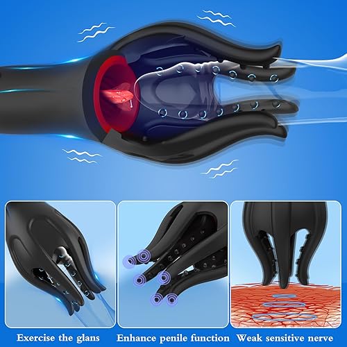Miniatura 5 de Masturbador masculino Juguetes sexuales para hombres, vibrador de pene masculino para hombres con lamer la lengua, Masterbater Juguete sexual para