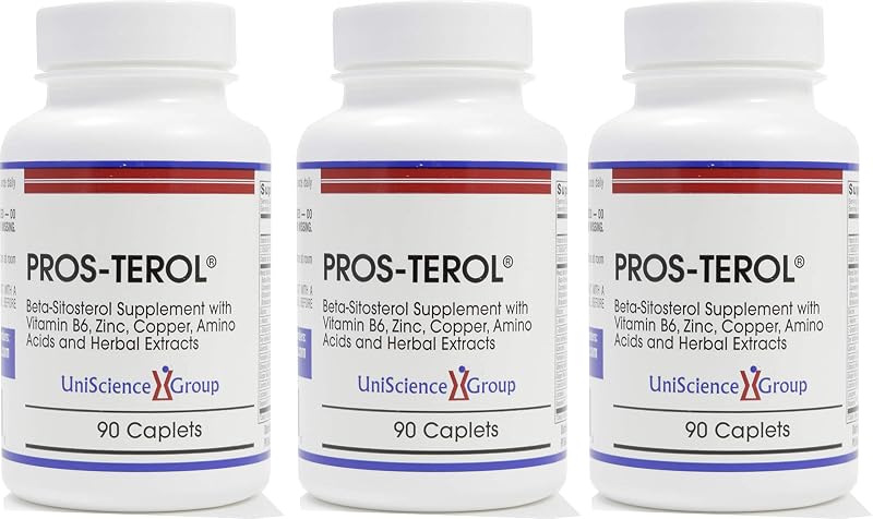 UniScience Group suplemento fitoterápico com esteróis vegetais 900 mg, urtiga, sementes de abóbora, gengibre e alcaçuz, 270 comprimidos