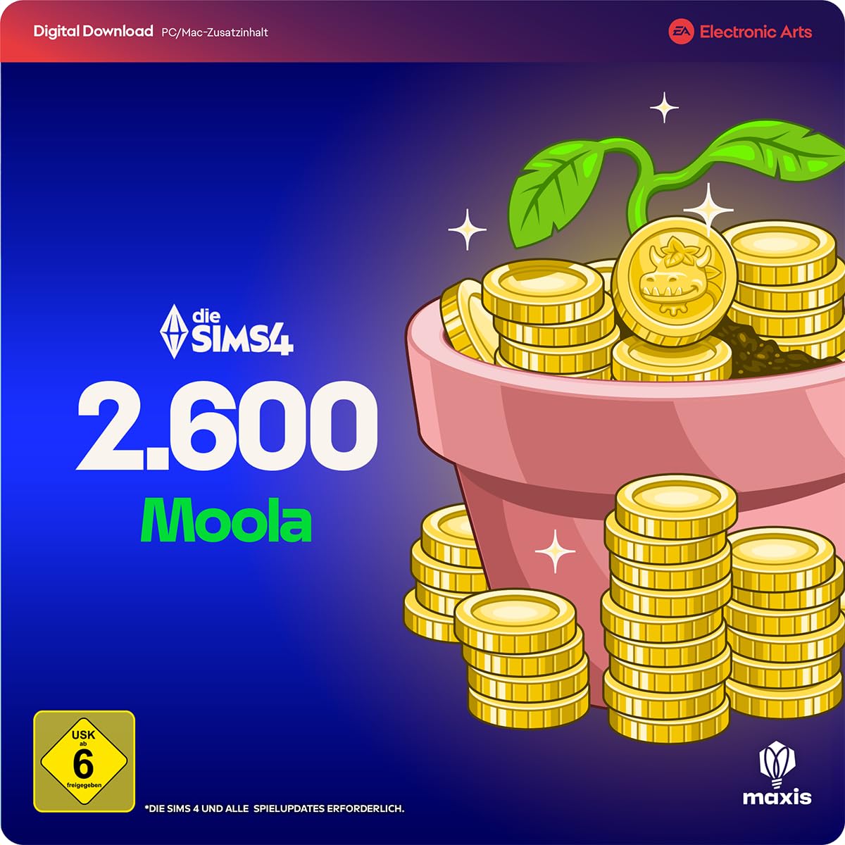 Die Sims 4 – 2600 Moola - Virtual currency PCWin | Download Code EA App | Deutsch