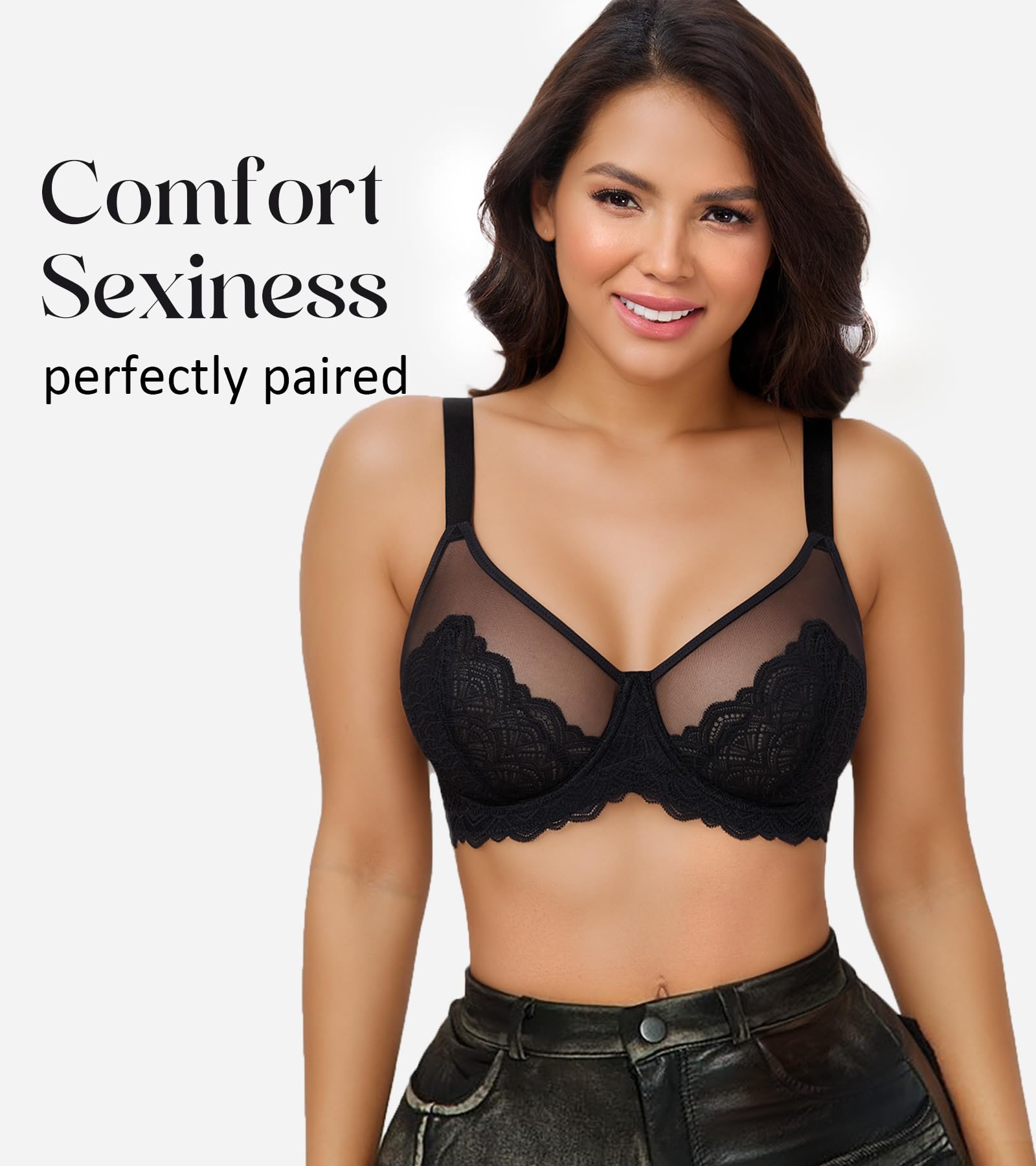 DotVol Donna Minimizer Pizzo Sexy più Dimensione Copertura Completa Underwire Reggiseno Quotidiano