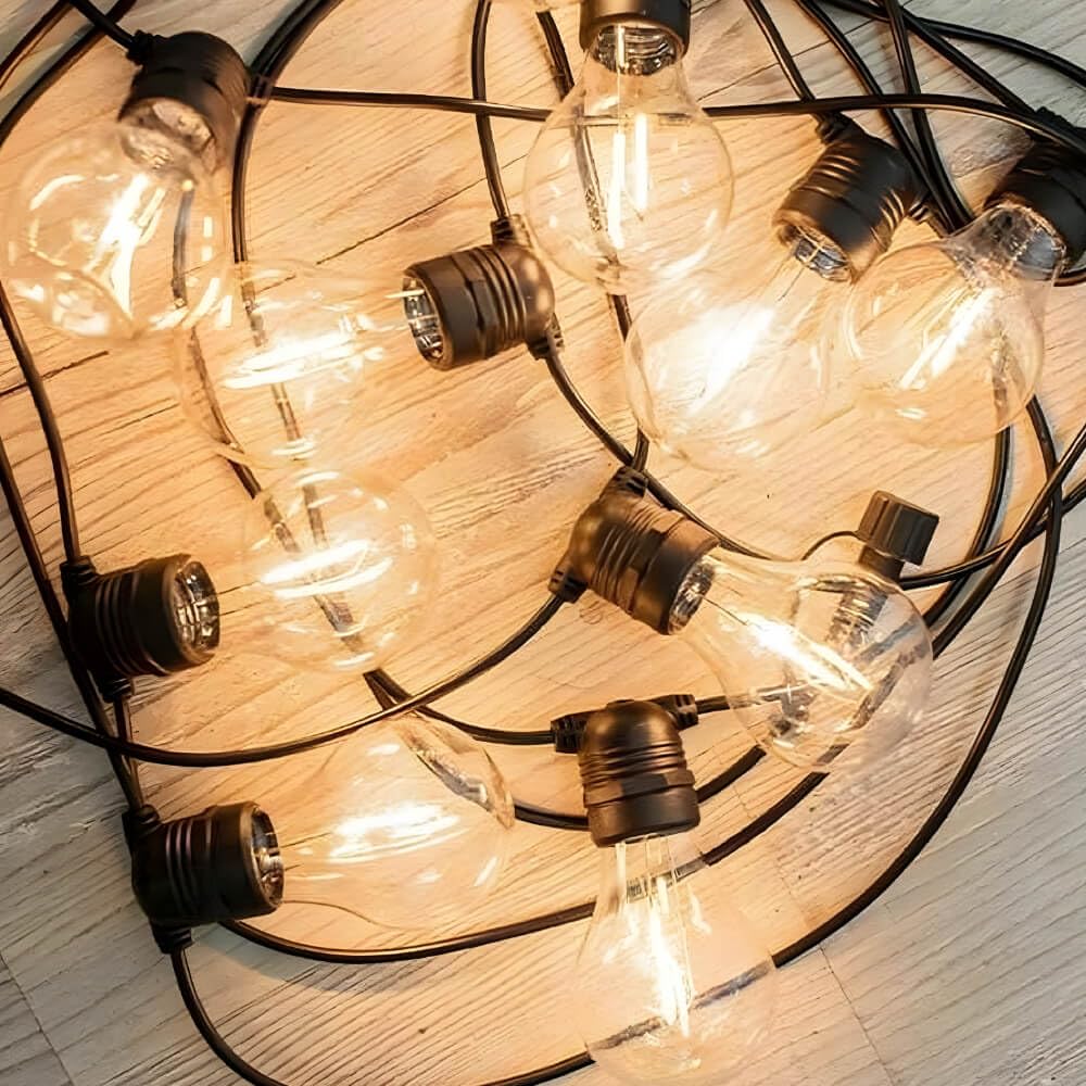 ALLEGRA-Guirlande lumineuse solaire & rechargeable d'extérieur 10 lumières LED Noir New Garden