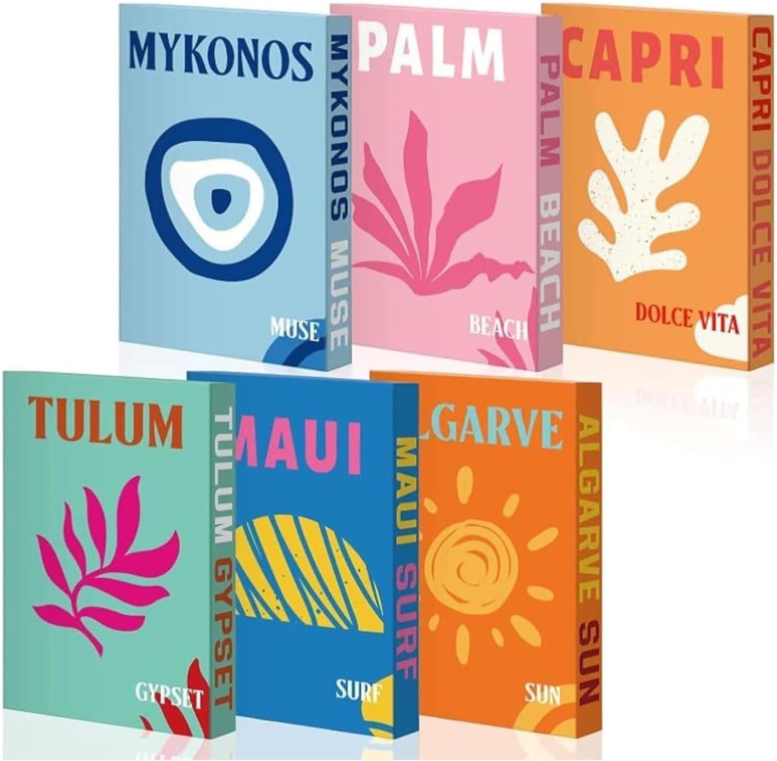 THE WHITE SHOP 6 PCS Decorative Books Fake Books For Decoration, Book Decor for Living Room, Modern Bookshelf Decor for Coffee Table Shelf Home(Bright Style)