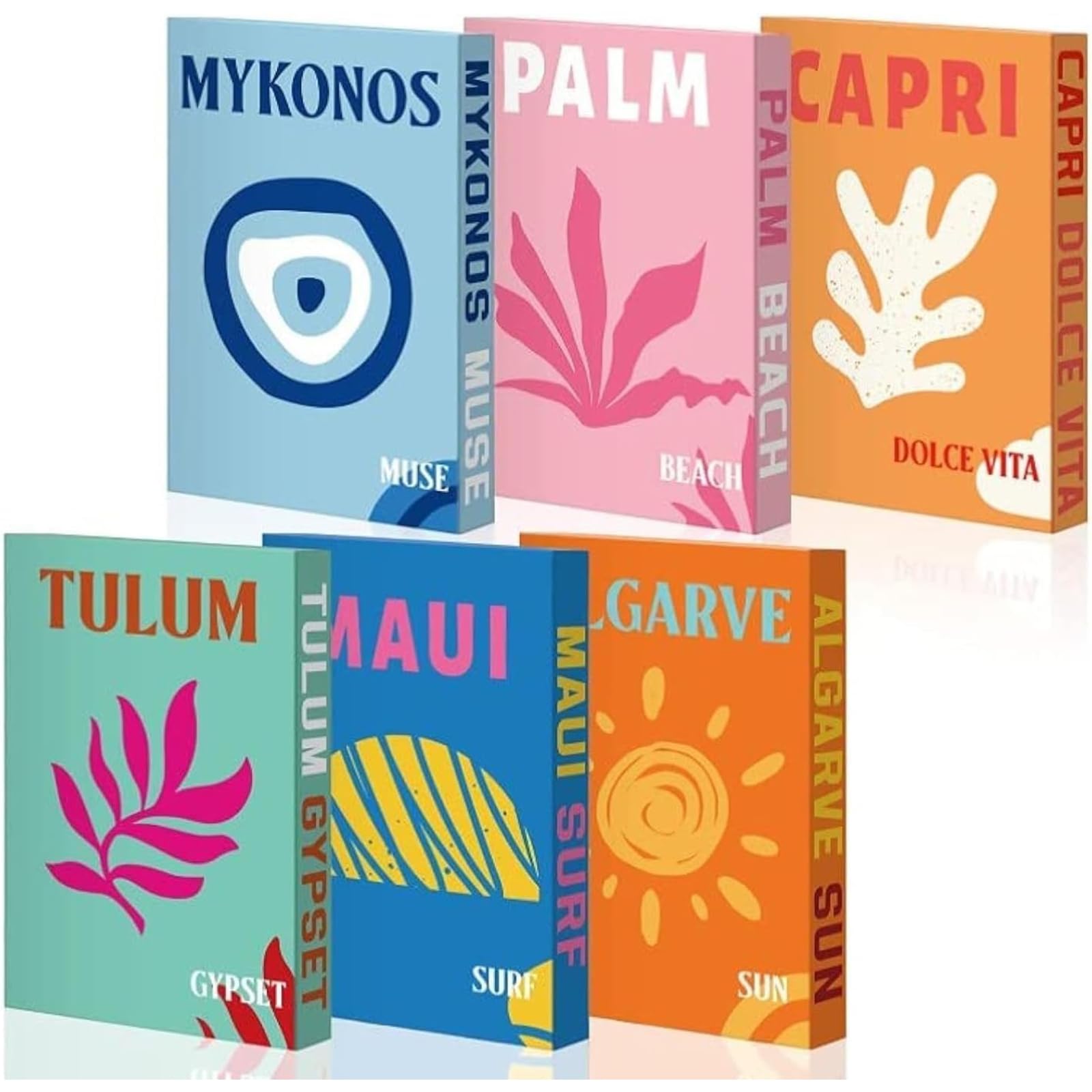 THE WHITE SHOP 6 PCS Decorative Books Fake Books For Decoration, Book Decor for Living Room, Modern Bookshelf Decor for Coffee Table Shelf Home(Bright Style)