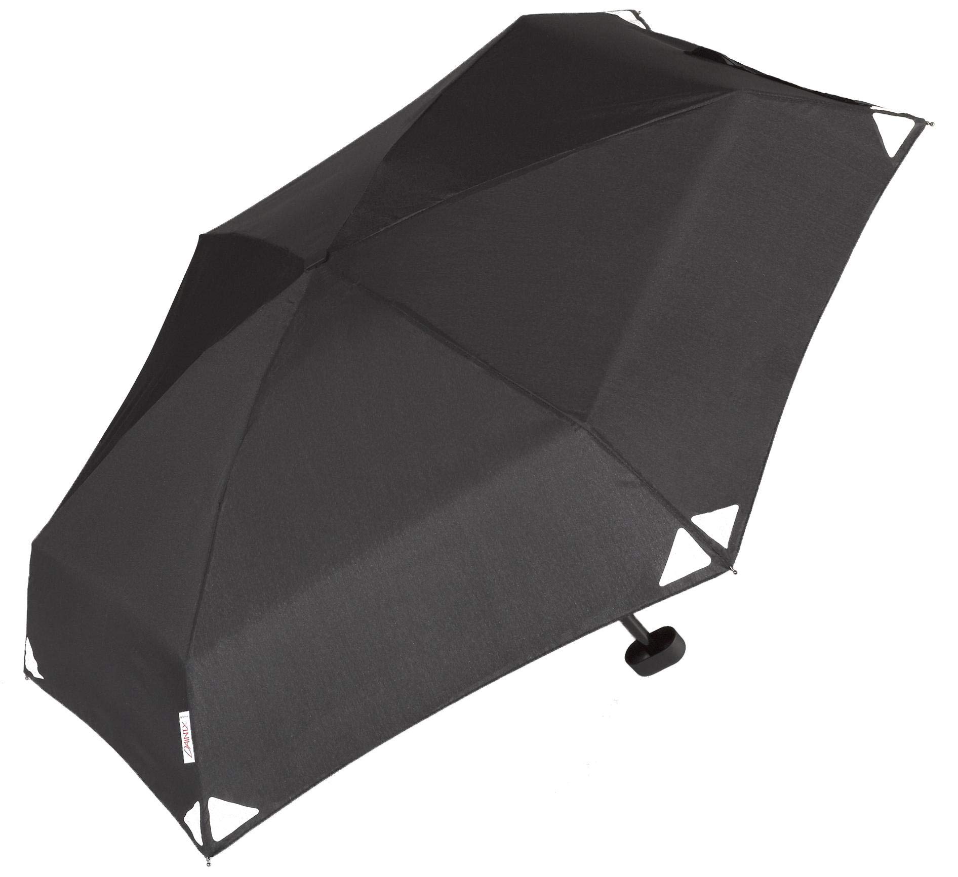 EuroSCHIRM Unisex - Adult Dainty Umbrella Black Reflective One Size