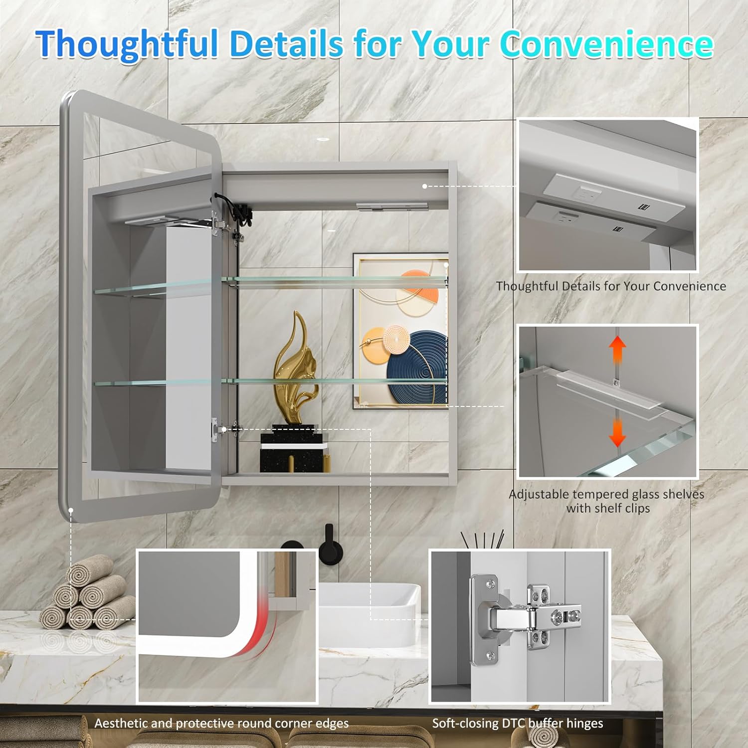 Image showing 3 color temperature options and dimming function