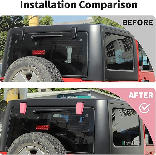 Miniatura 9 de Voodonala Cubierta de bisagra para puerta trasera derecha e izquierda para Jeep JL 2018-2024+ Jeep Wrangler JL JLU, accesorios exteriores, negro