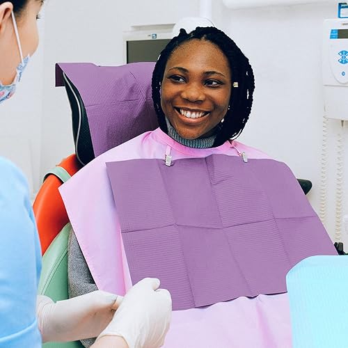 Miniatura 3 de Lainrrew Disposable Dental Bibs, 50 Pcs Patient Bibs Dentist Bibs Napkin Tattoo Bibs Sheets Cloths, 13 x 18