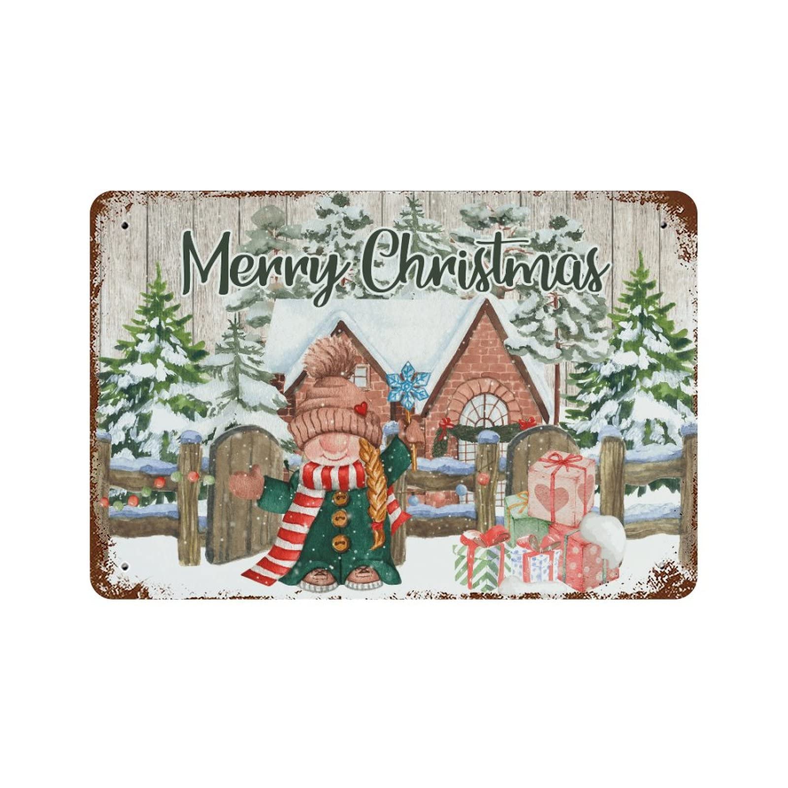 Panneau Merry Christmas Gnome pour créer une ambiance de Noël en cuisine