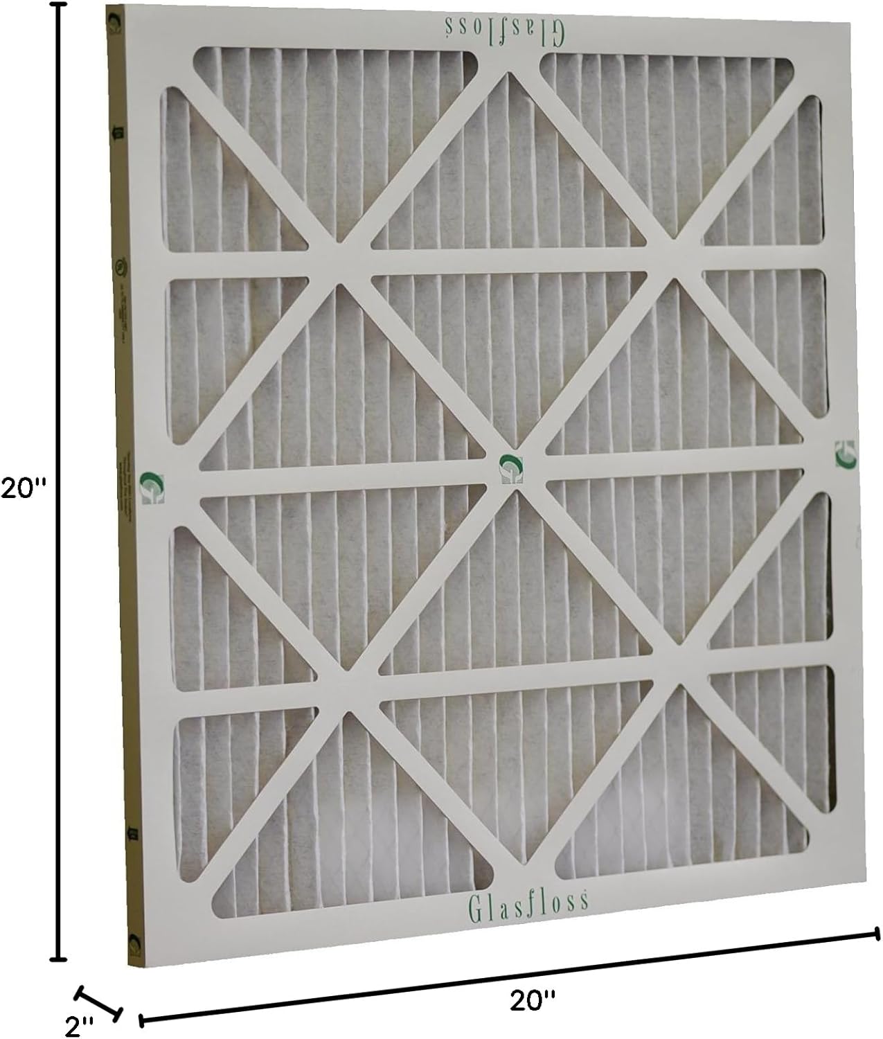 Glasfloss Industries ZLP 20x20x2 Z-Line Series ZL MERV 10 Pleated Air Filters. 12-Case
