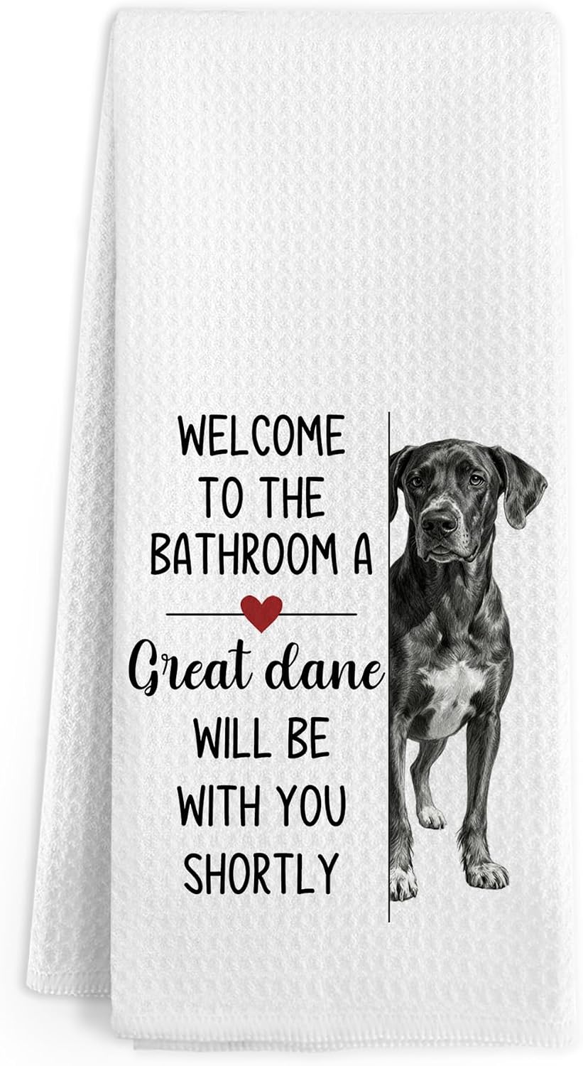 Funny Orange Tabby Cat Hand Towels for Bathroom, A Cat Will Be with You Shortly Hand Towels, Funny Orange Cats Dish Tea Towel for Kitchen Bathroom Decor, Cats Gifts for Kids Girls, 16x24