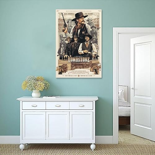 Miniatura 4 de Tombstone - Póster de película en lienzo para pared, diseño moderno de dormitorio familiar, decoración para habitación estética, 12 x 18 pulgadas