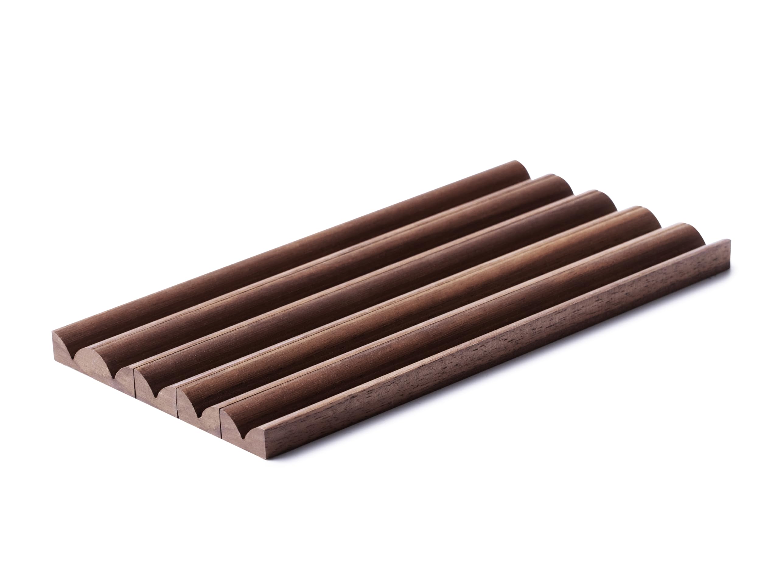 Oakywood - Stifthalter Holz - Stiftständer, Stift Organizer, Pen Display Holder Stand - für Kugelschreiber und Schreibgeräte - Desktop-Organizer für Büro, Schule, Zuhause - 5er-Satz - Walnuss