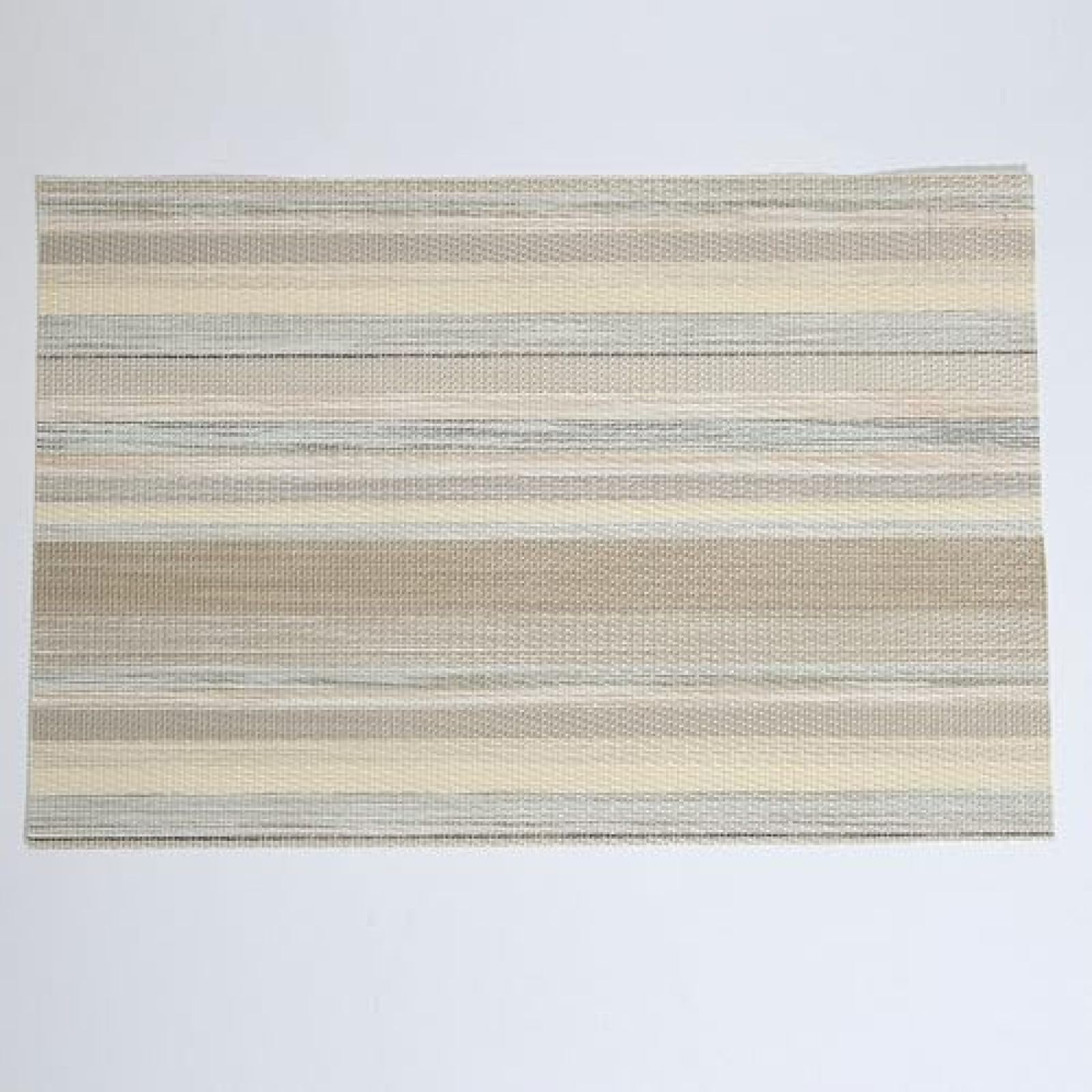 Sets de table PVC jacquard au tissage élégant motif rayures pour une table raffinee