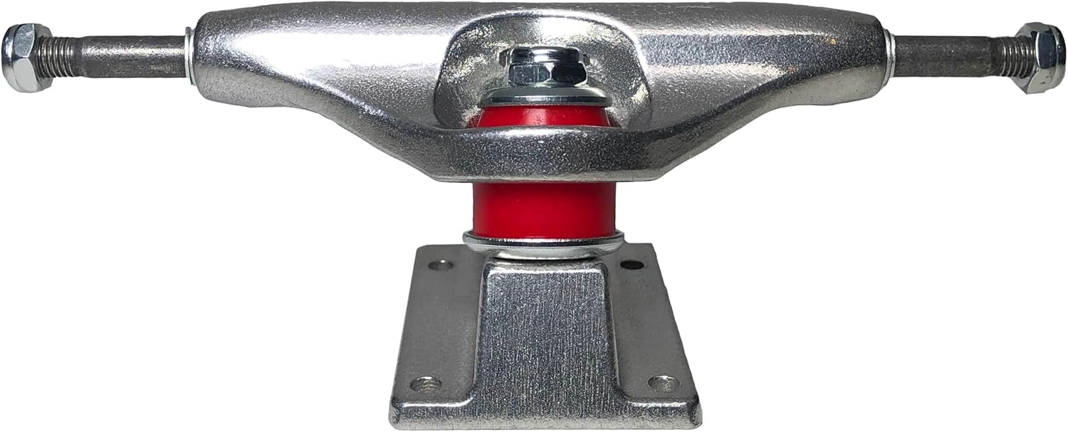 Warehouse Skateboards Standard Polished Skateboard Trucks - 5.75" Hanger 8.5" Axle with 1" Anodized Blue Hardware - Bundle of 2 Items