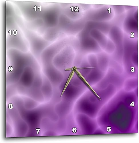 3dRose LLC Purple Haze - Reloj de pared abstracto de 10 x 10 pulgadas