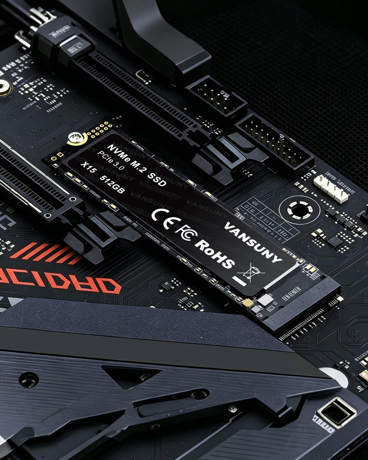 Vansuny SSD M.2 512Go, Disque Dur SSD M.2 NVMe 512go Vitesse 3400M/s pour La Mise à Niveau du Pc De Jeu