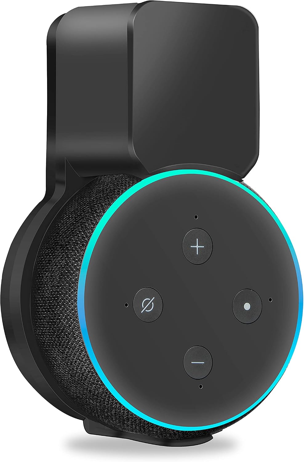 Costyleen Echo Dot Wall Mount Holder for 3rd Generation, Space Saving Accessories Smart Home Speakers, Clever Echo Dot(3rd Gen) Accessories with Built-in Cable Management Without Messy Wires-Black