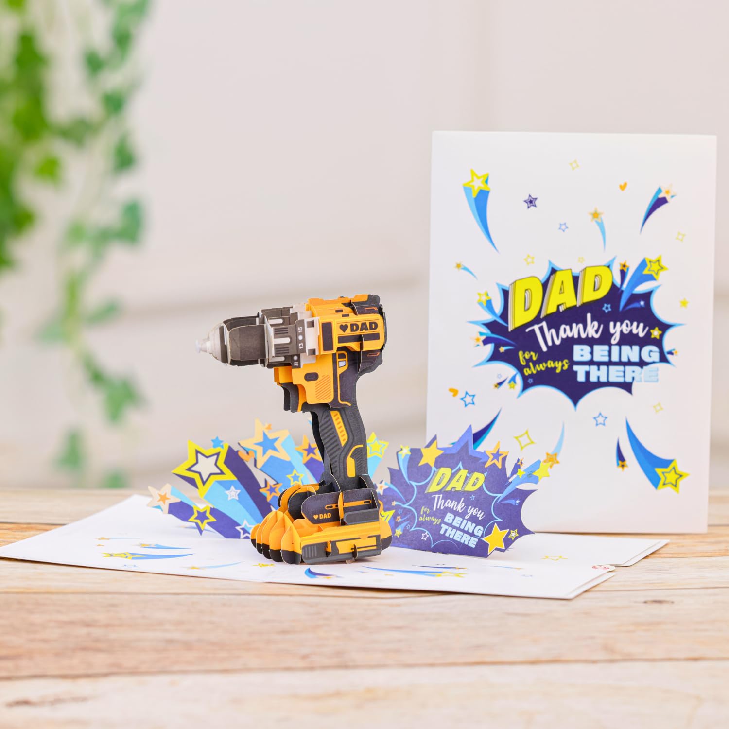 UNIPOP Cordless Drill Pop Up Card, Father’s Day Card, Dad Thank You Card, Funny Father’s Day Card from Son, Daughter, Father’s Day Gift - Image 2