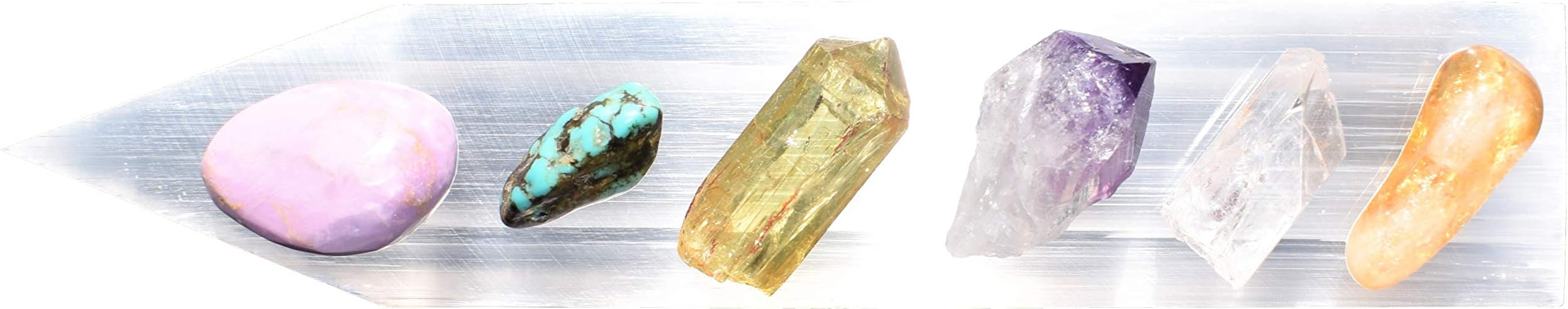Zenergy Gems [1] Charged 8" Selenite Polished Flat Crystal Charging Station/Wand Powerful Healing Reiki