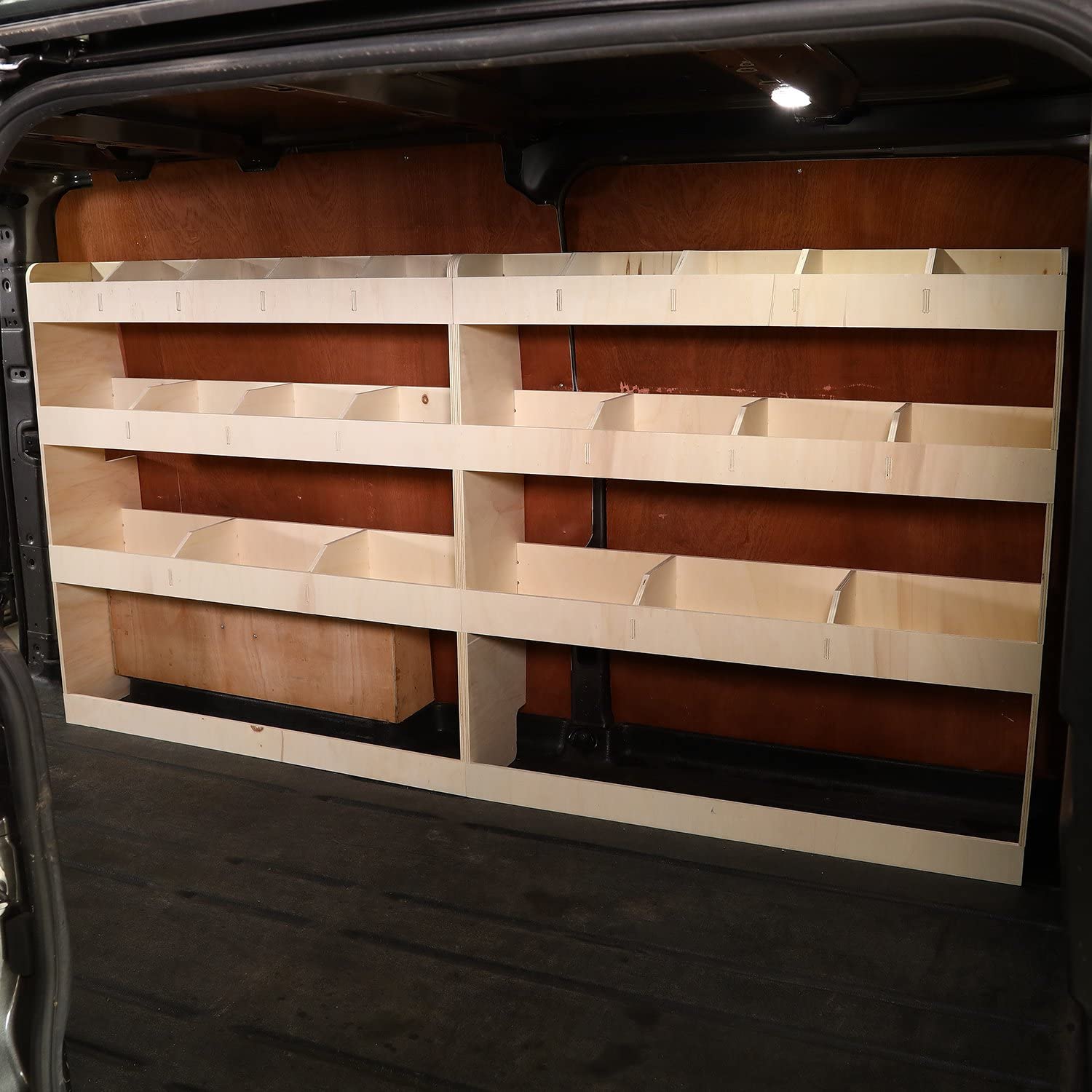 Vanify - Kompatibel mit Ford Transit Custom L2 2012+ Fahrzeugeinrichtung Fahrzeugregale, komplette Fahrerseite Regal