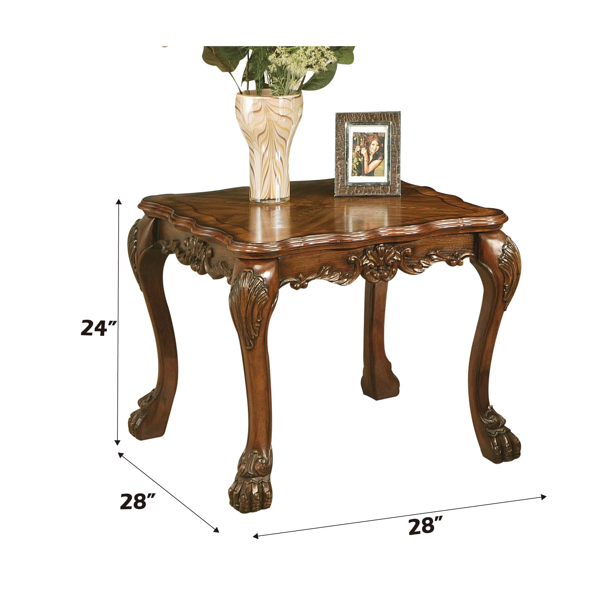 Amazon.com: ACME Dresden End Table - 12166 - Cherry Oak : Home