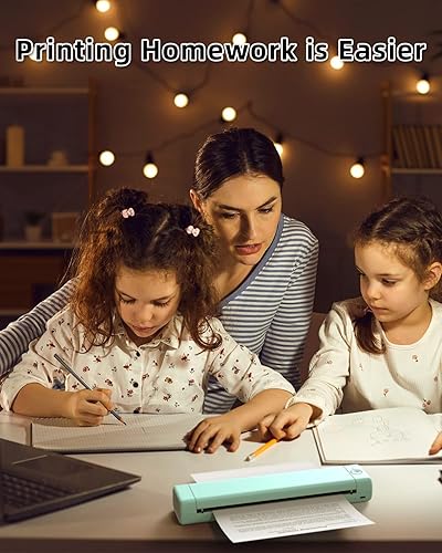 Miniatura 8 de Phomemo M08F - Impresora térmica portátil A4 verde con papel térmico A4 de 8.26 x 11.69 pulgadas, 200 unidades, impresoras móviles inalámbricas de