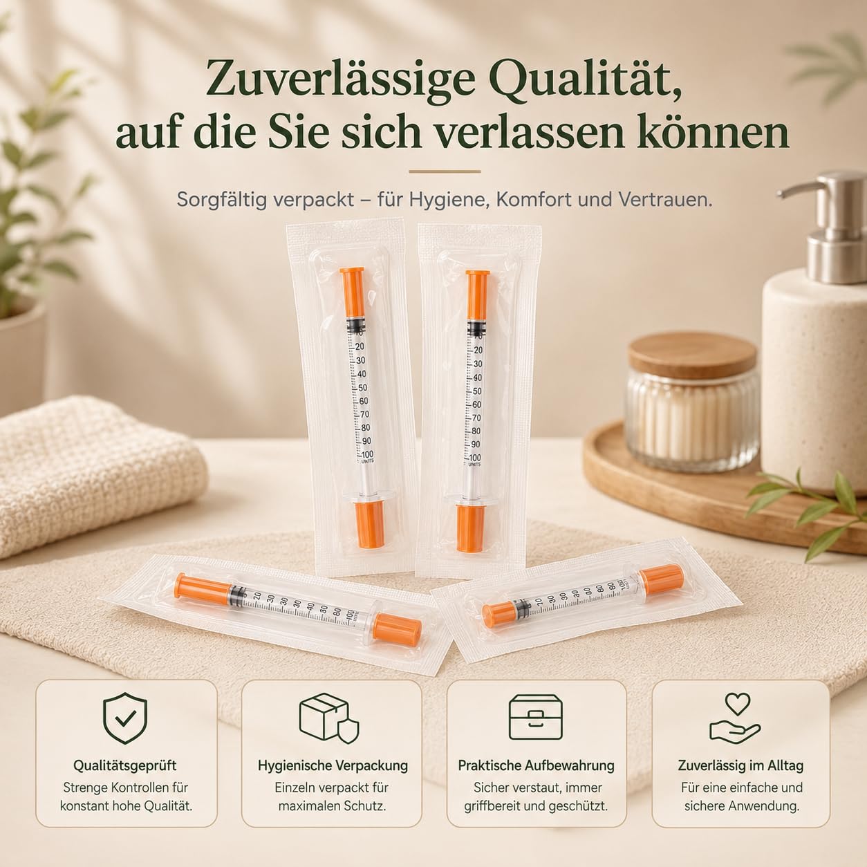 200 Stück 1ml Plastiktube 31G 1/4 Inch (6mm), Spritze mit Skala einzeln versiegelt für die Flüssigkeitstrennung,Laborzubehör