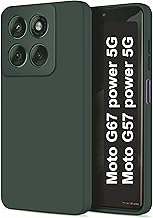 Silicone Back Cover Case for Motorola Moto G67 Power 5G / Moto G57 Power 5G | Soft Micro-Fibre Lining Inside | Camera Protection Bump | Shockproof Back Cover Case for Moto G67 Power 5G (Green)