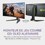 Alienware AW3423DWF Curved QD-OLED Gaming Monitor - 34-inch Quantum Dot OLED 0.1Ms 165Hz 21:9 Curved Display, 99.3% DCI-P3 Color Gamut, VESA DisplayHDR True Black 400, AMD FreeSync Premium Pro - Black