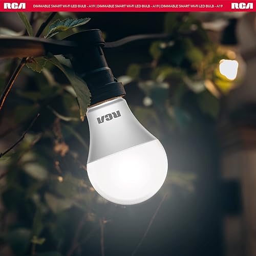 Miniatura 2 de RCA Bombillas inteligentes, bombilla LED WiFi, luces LED regulables, 800 lúmenes 10 W (60 W EQ A19), compatible con Alexa y Google, control desde