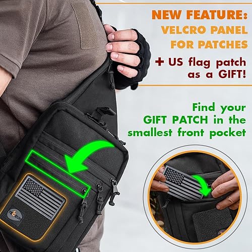 Miniatura 2 de TECEUM Bolso bandolera táctico compacto  CCW para todos los días  Más de 10 estilos  Bolso cruzado de hombro para transporte oculto de pistola