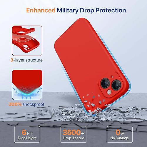 Miniatura 284 de Miracase - Funda diseñada para iPhone 11 con protector de pantalla, funda de goma de silicona líquida, protección total contra caídas y a prueba