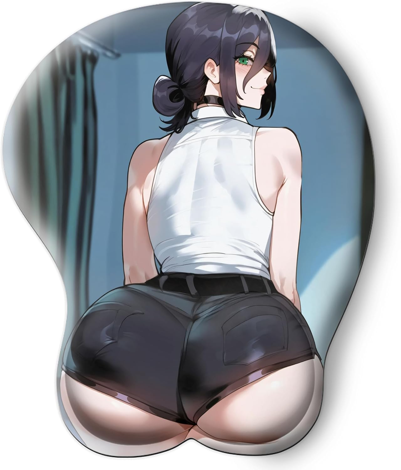 3D Butt Mouse pad with Silicone Wrist Support, Ergonomic Non-Slip Shape, Size L (215 x 265 mm), XL (260 x 320 mm) and XXL (370 x 430 mm) Character Reze #02 (V03 Reze, 260 x 320mm)