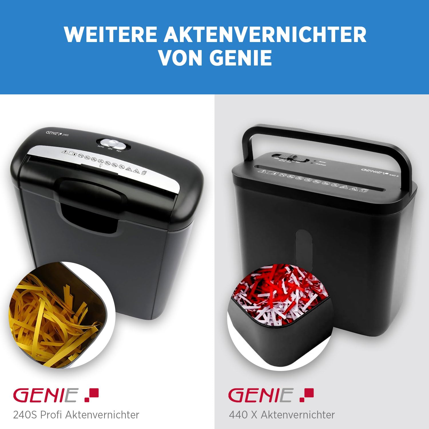 GENIE 580 XCD Plus, niszczarka dokumentów, pojemność 10 arkuszy, niszczy płyty CD/DVD i karty kredytowe, 21 litrowy pojemnik na odpady