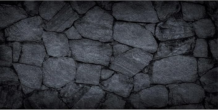 AWERT 36x20 inches Rock Aquarium Background Dark Grey Stone Fish Tank Background Rocky Terrarium Background Durable Polyester Background