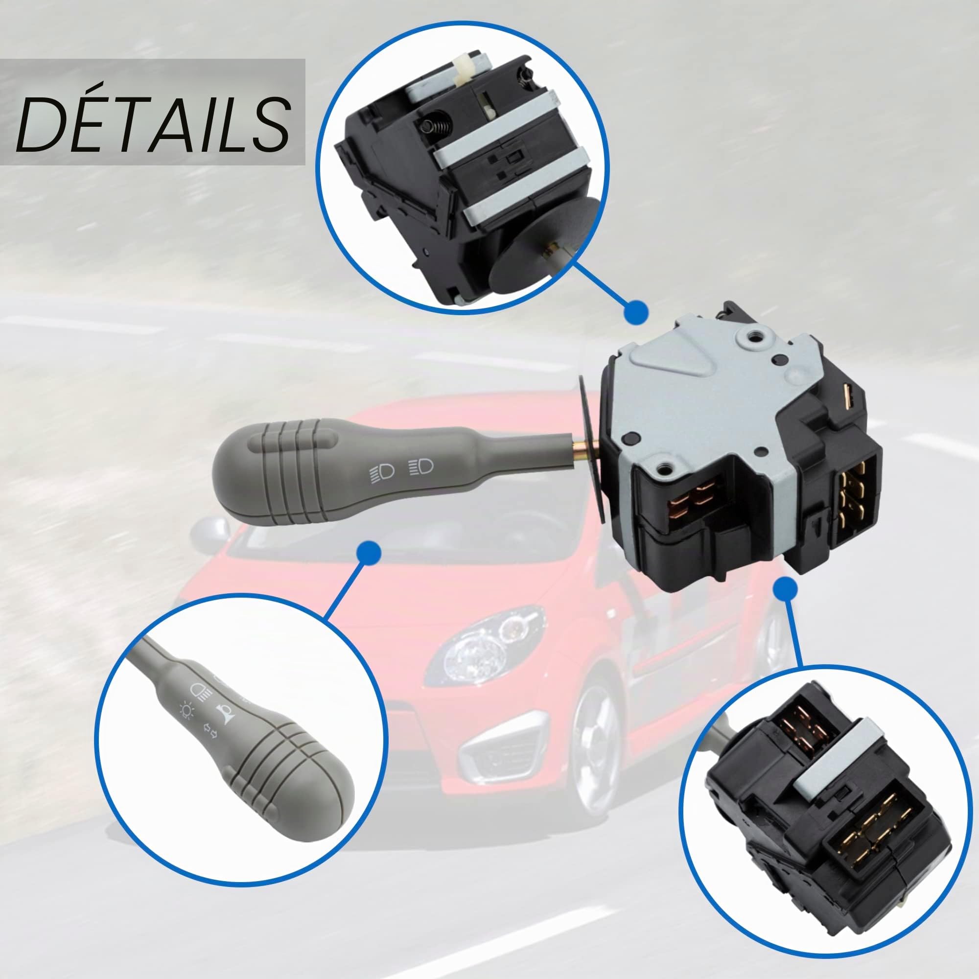 Commodo Interrupteur au volant pour R-enault Twingo 7701046629 7700822445 Commande au Volant Clignotants phares