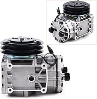 Vista 5 de Compresor de CA del A/C con embrague de 2 ranuras para 1996-1999 para Freightliner Peterbilt Kenworth-CFC688-21589 10.0L