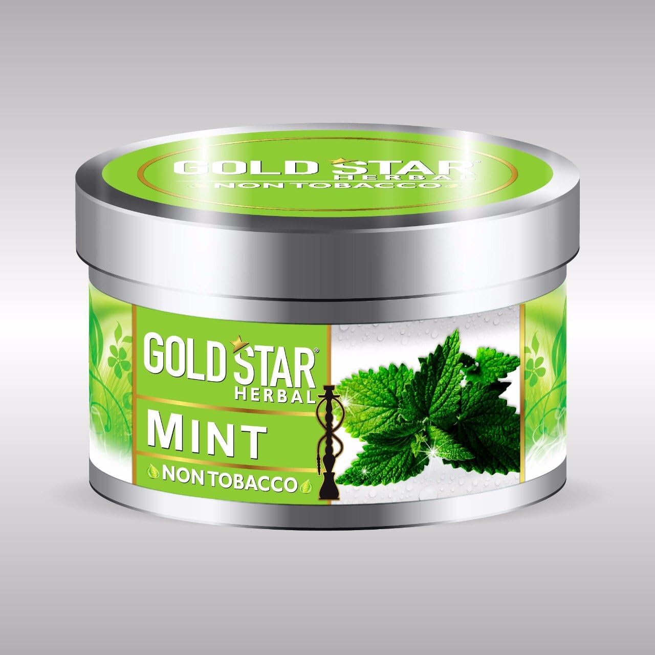 GOLDSTAR Herbal Non Tobacco Smoke Mint Flavor Premium Hookah 200 gm