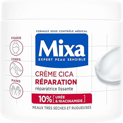 Crème Cica Réparation Mixa Expert – 400ml – Peaux Très Sèches et Rugueuses Crème Cica Réparation Mixa Expert – 400ml – Peaux Très Sèches et Rugueuses
