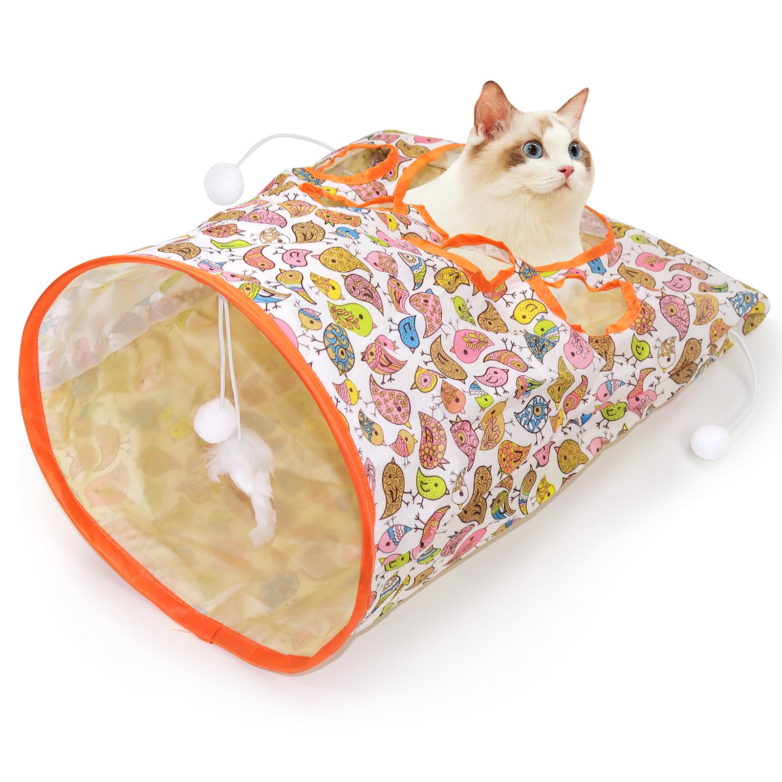 Juguetes Tunel para Gatos Accesorios Interactivos Juguete Gato Juegos Tuneles para Gatos Interactivo 1 Vías Tunel Plegable para Conejos Juguetes para Gato Pequeños para Ejercitar Gatitos