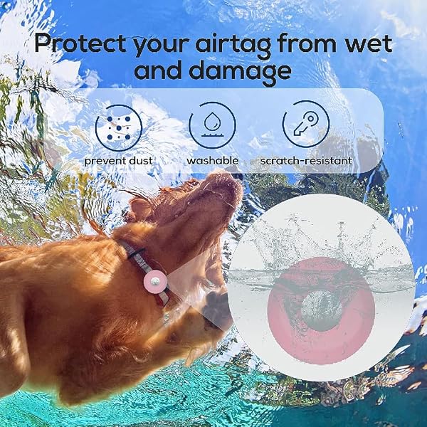 Protective Case Compatible for Apple Airtag Pet Collar, Silicone Protective Cover for Airtags, Anti-Lost - Compatible Case for Airtag Dog and Cat Collar - 2