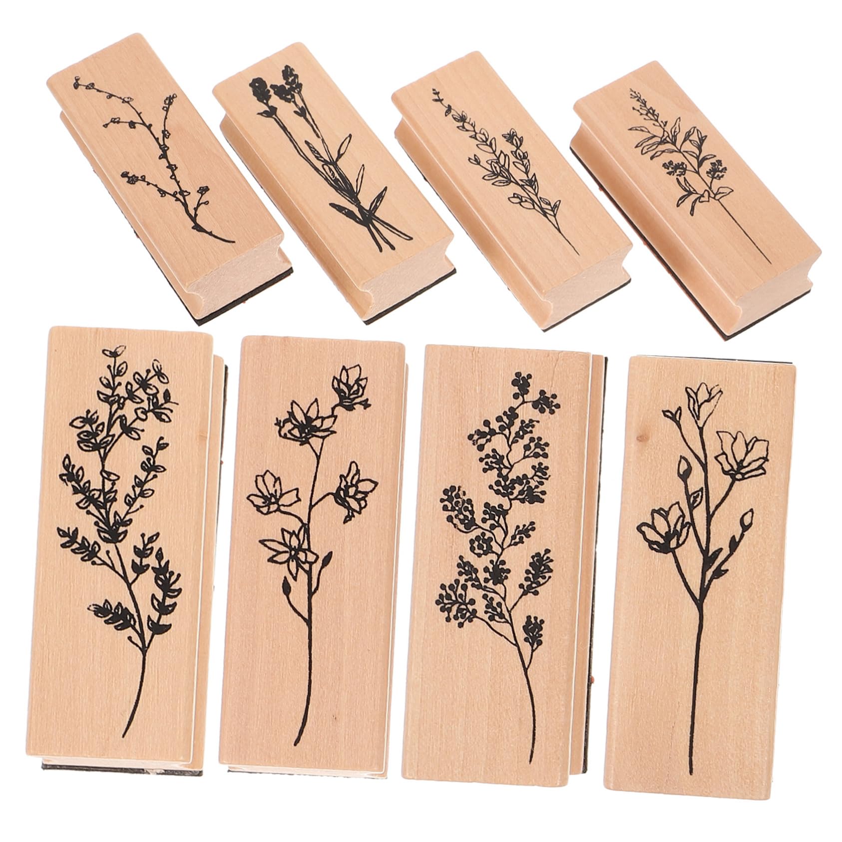 TEHAUX 2 Set Timbri Per Lettere Per Fondente Diario Kit Carino Compleanno Timbro Pianificatore Timbri Vegetali Tuo Insegnamento Francobolli Per Diari Di Libri Nome Di Legno 8 Pezzi*2