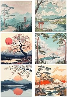 Japanese Landscape Decoupage Rice Paper, Perfect for Scrapbooking, Journaling, Seashells, Furniture, Mixed Media, Candle, Junk Journal, Wood, Glass Craft Project