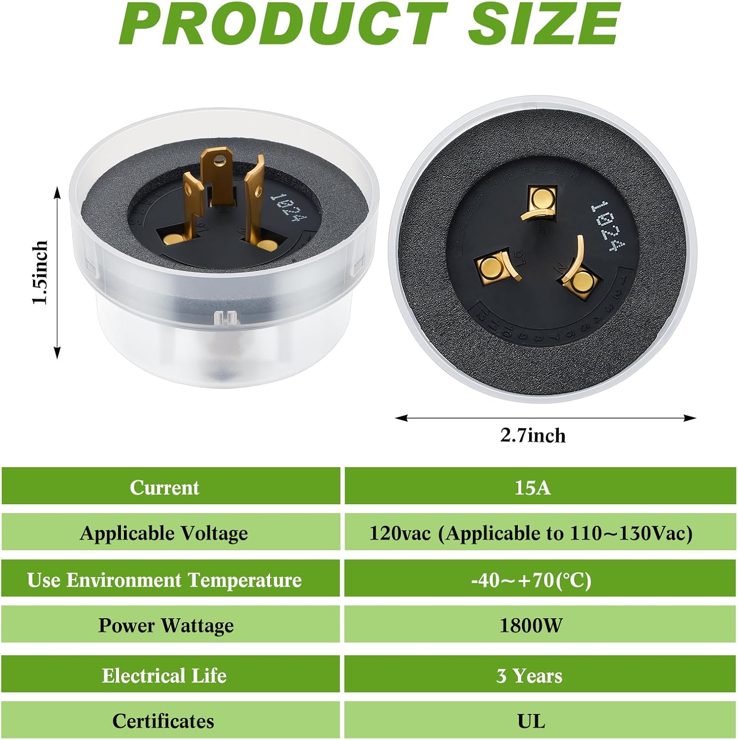 Retisee 2 Pcs Outdoor Photocell Light Control 120v Lock Photocontrol 50/60hz Dusk to Dawn Light Switch Photocell Sensor for Outdoor Parks Streets Parking Lots Sidewalks