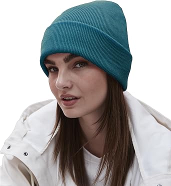 Beechfield Original Cuffed Beanie (B45) Soft Winter Knitted hat Men/Women Cap - Black